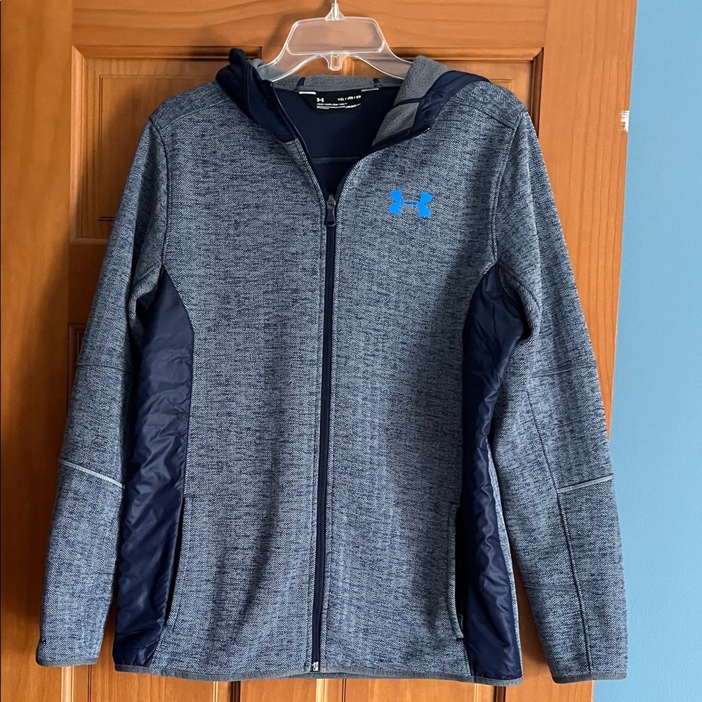 Under Armour Kids' Heather Gray and Navy Puffer Jacket